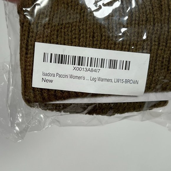Leg warmers by Isadora Paccini, brown knit 18" for boots and‎ booties, cocoa - Picture 3 of 5